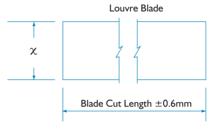 Altair Louvre blade length tolerance